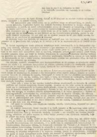 Carta de Indalecio Prieto a la Comisión Ejecutiva del PSOE en el Exilio Toulouse. San Juan de Luz, 6 de noviembre de 1950