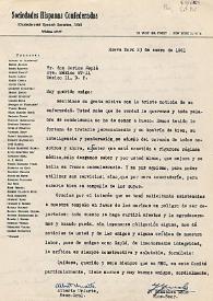 Carta de Jesús González Malo y Alberto Uriarte a Carlos Esplá. Nueva York, 23 de enero de 1961
