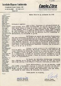 Carta de Alberto Uriarte y Arturo Conde a Carlos Esplá. Nueva York, 24 de noviembre de 1961