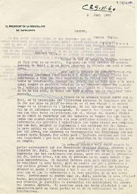 Carta de Josep Tarradellas a Carlos Esplá. 8 de junio de 1960