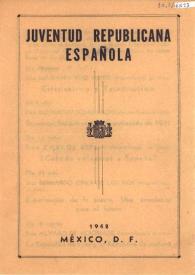 Juventud Republicana Española. Ciclo de conferencias 
