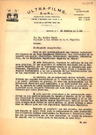 Carta de Fernández Soto y Jerónimo Galipienzo a Carlos Esplá. México, D.F., 26 de Octubre de 1943