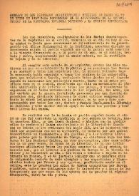 Mensaje de los diputados constituyentes reunidos en París el 29 de enero de 1952 para conmemorar el XX aniversario de la Constitución de la República Española dirigido a la opinión republicana