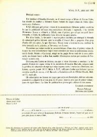 Carta de Ramón Fabregat a Esplá. México, D.F. juliol del 1958