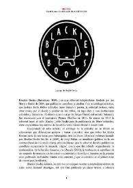 Blackie Books (Barcelona, 2009- ) [Semblanza]