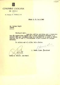 Carta de Josep Tomás i Piera a Carlos Esplá. México D. F. 14 de febrero 1942