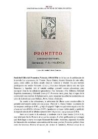 Sociedad Editorial Prometeo (Valencia, 1914-1939) [Semblanza]