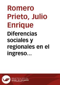 Diferencias sociales y regionales en el ingreso laboral de las principales ciudades colombianas, 2001-2004