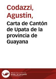 Carta de Cantón de Upata de la provincia de Guayana