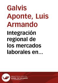 Integración regional de los mercados laborales en Colombia, 1984-2000
