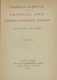 Critical and miscellaneous essays. Volume II