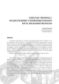 Cristian Nemescu: eclecticismo y experimentación en el realismo rumano