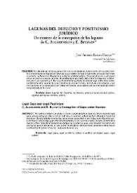 Lagunas del Derecho y positivismo jurídico. Un examen de la concepción de las lagunas de C. Alchourrón y E. Bulygin