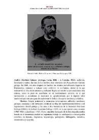 Andrés Martínez Salazar (Astorga, 1846 - A Coruña, 1923) [Semblanza]