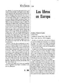 Cuadernos Hispanoamericanos, núm. 491 (mayo 1991). Los libros en Europa