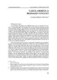 Carta abierta a Bernard Vincent