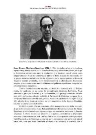 Josep Fornas Martínez (Barcelona, 1924- )
 [Semblanza]