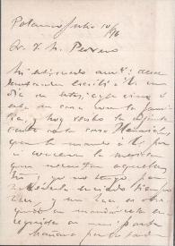 Carta de José María de Pereda a Mariano Pedrero