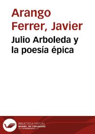 Julio Arboleda y la poesía épica