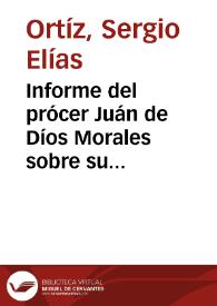 Informe del prócer Juán de Díos Morales sobre su comisión de beneficencia en el terremoto de Ríobamba