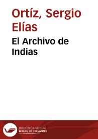 El Archivo de Indias