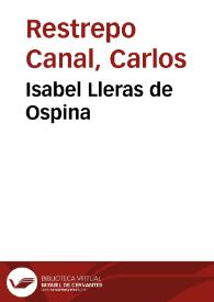 Isabel Lleras de Ospina