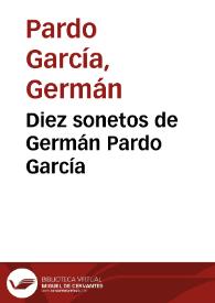 Diez sonetos de Germán Pardo García