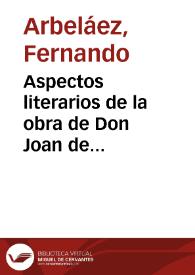 Aspectos literarios de la obra de Don Joan de Castellanos: Capítulo V