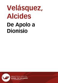 De Apolo a Dionisio