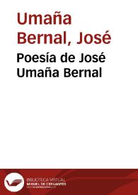 Poesía de José Umaña Bernal