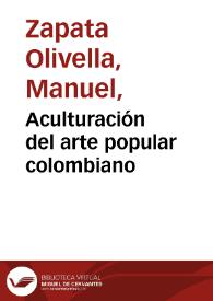 Aculturación del arte popular colombiano