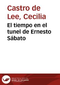 El tiempo en el tunel de Ernesto Sábato