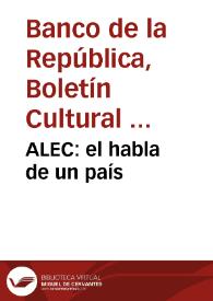 ALEC: el habla de un país