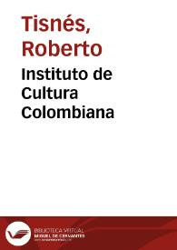 Instituto de Cultura Colombiana
