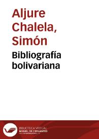 Bibliografía bolivariana