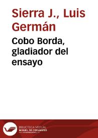 Cobo Borda, gladiador del ensayo