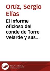 El informe oficioso del conde de Torre Velarde y sus noticias sobre D. Pedro Fermín de Vargas y Bárbara Forero
