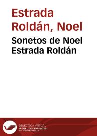 Sonetos de Noel Estrada Roldán