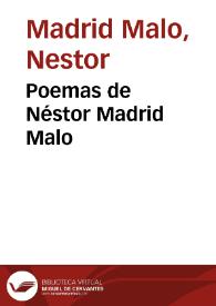 Poemas de Néstor Madrid Malo