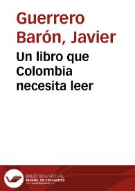 Un libro que Colombia necesita leer