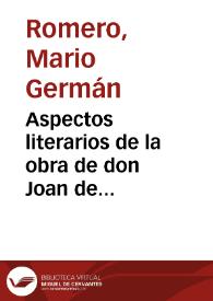 Aspectos literarios de la obra de don Joan de Castellanos: Julio de 1967