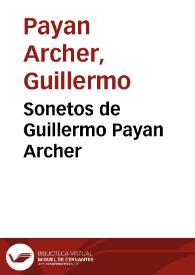 Sonetos de Guillermo Payan Archer