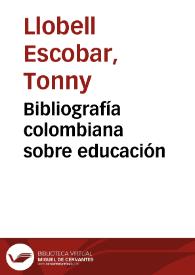 Bibliografía colombiana sobre educación