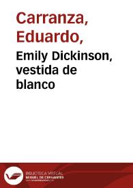 Emily Dickinson, vestida de blanco