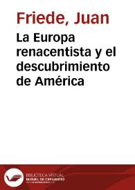 La Europa renacentista y el descubrimiento de América