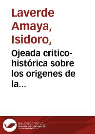 Ojeada critico-histórica sobre los origenes de la literatura colombiana
