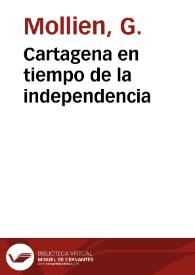 Cartagena en tiempo de la independencia