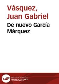 De nuevo García Márquez