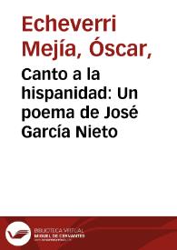 Canto a la hispanidad: Un poema de José García Nieto