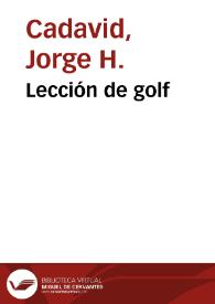 Lección de golf